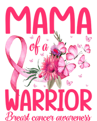 Mama Of A Warrior Breast Cancer Sunflower Butterfly Gift Kids Long Sleeve Shirt