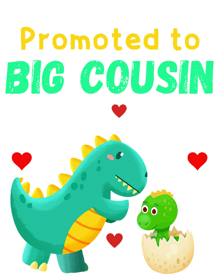 Promoted To Big Cousin Dinosaur I Love U Baby Kiss T-Shirt