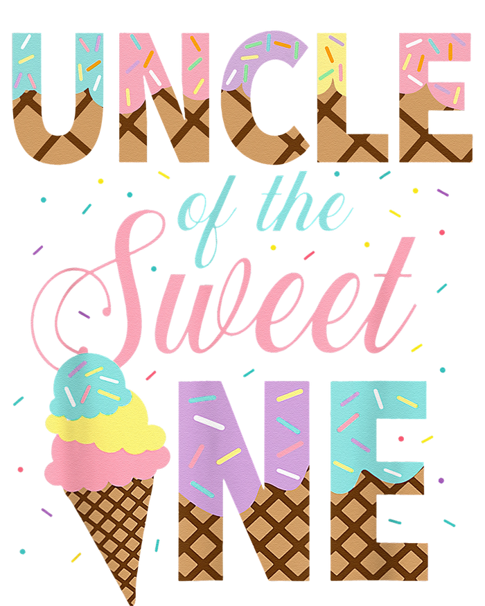 Uncle Of The Sweet One Ice Cream 1st First Birthday Family Tie-Dye Long Sleeve Shirt