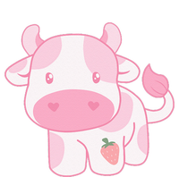 Strawberry Cow Cute Pink Pastel T-Shirt