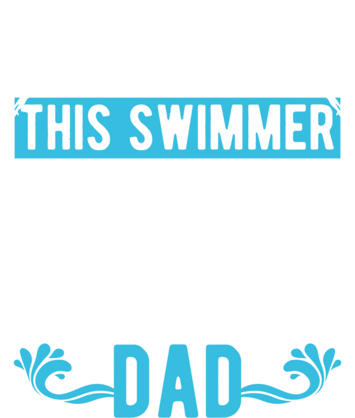 Swim Dad Of A Swimmer Dad Swimming Father Of A Swimmer Cool Gift Women's Long Sleeve Flannel Pajama Set 