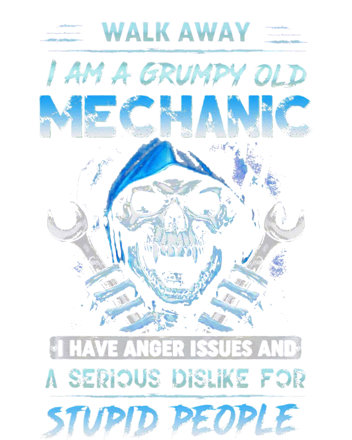 Walk Away I Am A Grumpy Old Mechanic I Have Anger Issues Women's V-Neck T-Shirt