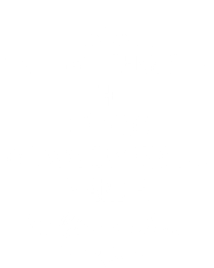 Im Just Here For The Food Commercials And Halftime Show Funny Gift Kids Hoodie