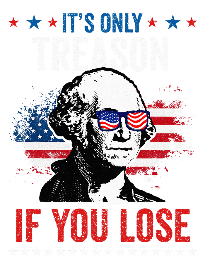 George Washington It's Only Treason If You Lose 4th Of July Pom Pom 12in Knit Beanie