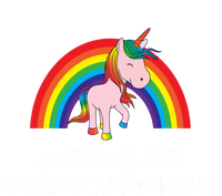 Rainbow Unicorn Funny Gift For People Born In September Birthday Gift V-Neck T-Shirt