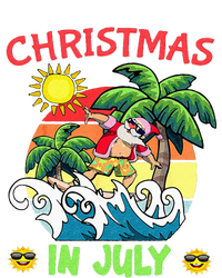 Christmas In July Funny Santa Surfing Summer Beach Vacation Toddler Zip Fleece Hoodie