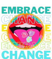 Embrace Change Inspirational Funny Graphic Gift Idea Dry Zone Grid Polo