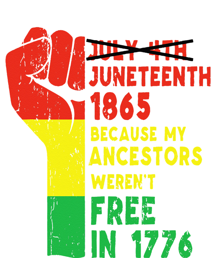 Juneteenth My Ancestors Free Black African Flag Pride Fist Tie-Dye T-Shirt