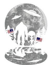 4th of July Bigfoot Alien UFO Funny Patriotic Tall Hoodie