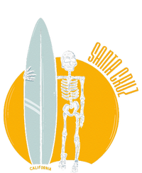 Santa Cruz Surf California Sunset Beach Surfing Skeleton T-Shirt