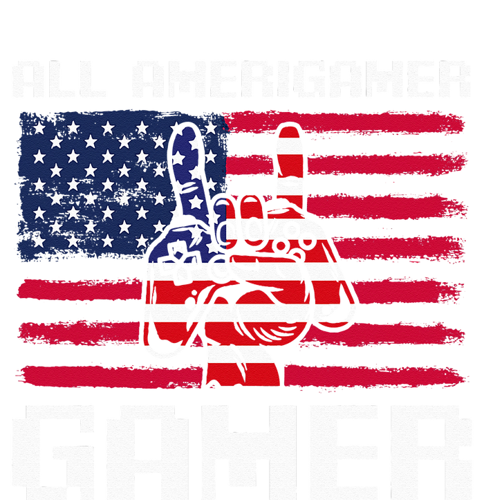 4th Of July All American Gamer Flag Merica PosiCharge RacerMesh Polo