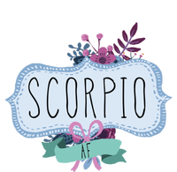 Scorpio Af Floral Label / Funny Zodiac Scorpio Birthday Funny Gift T-Shirt