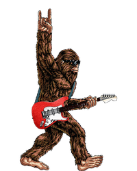 Bigfoot Playing A Electric Guitar Rock On Sasquatch Big Foot Kids Sweatshirt