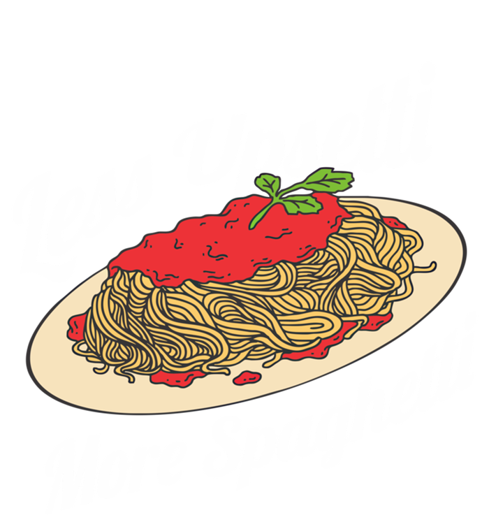 Less Upsetti More Spaghetti Funny Spaghetti Pasta Gift Cute Gift Women's Racerback Tank