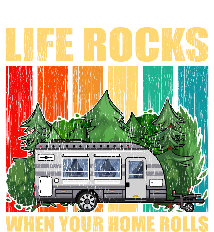 Life Rocks When Your Home Rolls Rv Camper Life Cute Gift Kids Long Sleeve Shirt