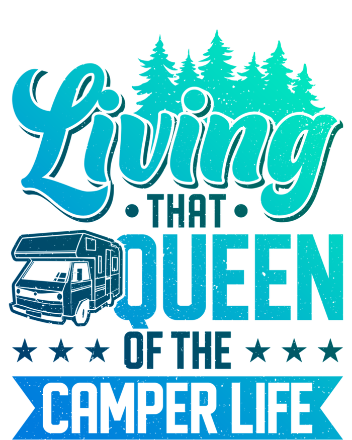 Living That Queen Of The Camper Life Camper Queen Gift Button