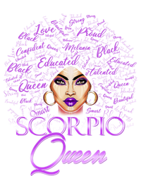 Scorpio Purple Afro Queen Black Zodiac Birthday Gift Sustainable Knit Beanie