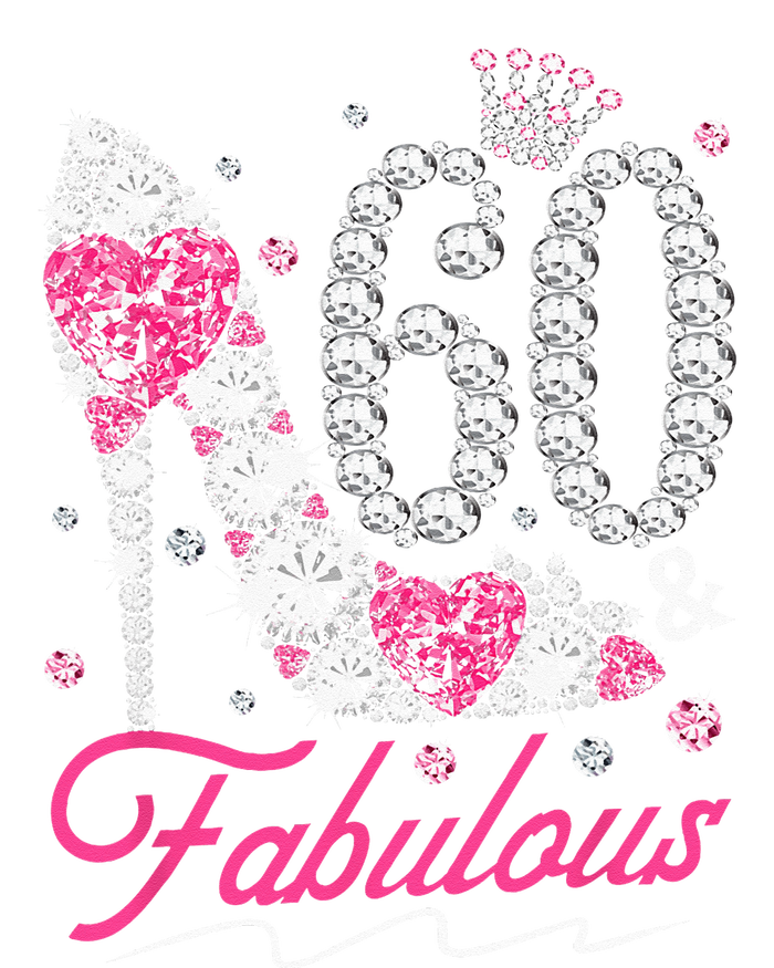 60th Birthday 60 & Fabulous Pink 60 Years Old Diamond Shoes Tall Hoodie