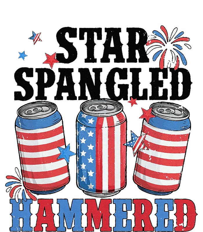 Funny Beer 4th Of July Tee Getting Star Spangled Hammered T-Shirt