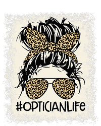 Optician Life Bleached Messy Bun Headband Leopard Full-Length Apron With Pockets