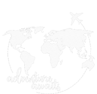 Adventure Awaits World Map For Travel Vacations Cooling Performance Crew T-Shirt