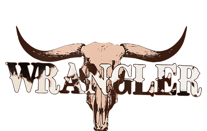 Wrangler Cowhide Cow Skull Cow Print Wrangler T-Shirt