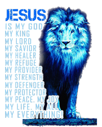 Jesus Is My God King My Lord My Savior Blue Lion Christian T-Shirt