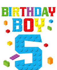 Master Builder 5th Birthday Boy 5 Five Year Building Bricks T-Shirt