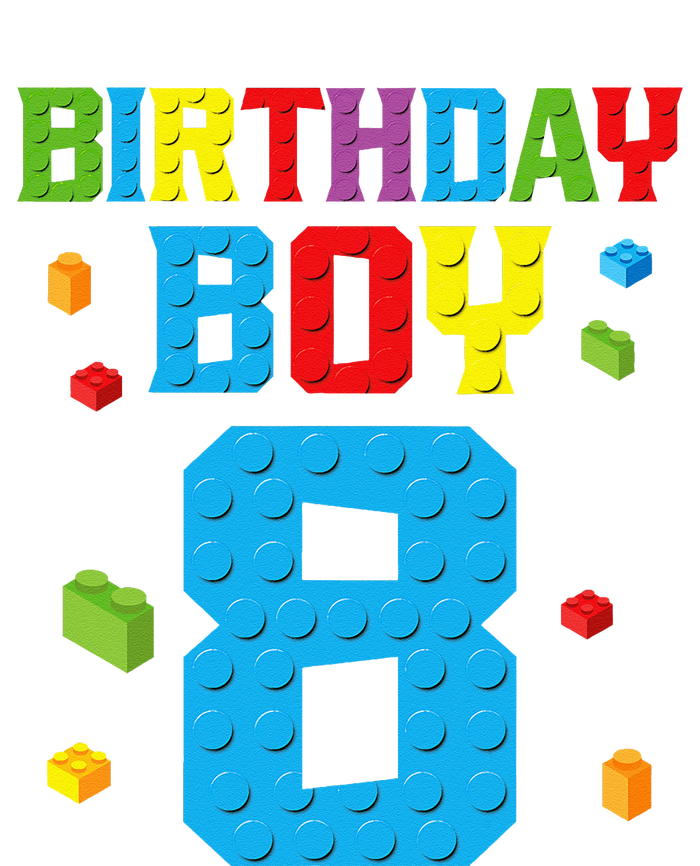 Master Builder 8th Birthday Boy 8 Eight Year Building Bricks PosiCharge RacerMesh Polo