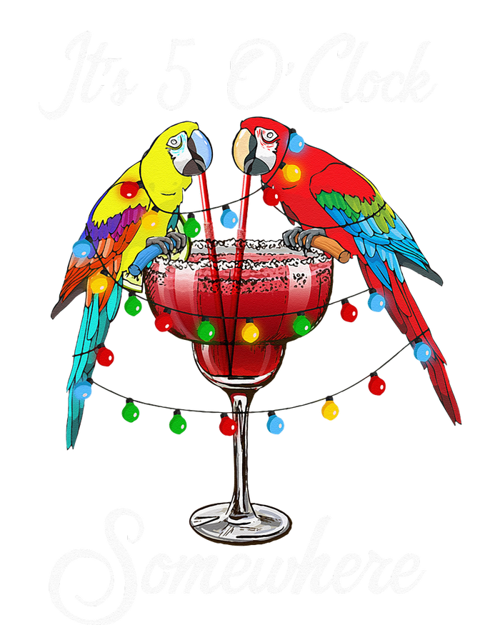 Parrots Drinking Margarita Its 5 Oclock Somewhere T-Shirt