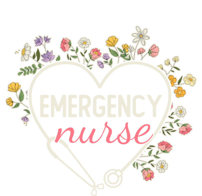 Floral Stethoscope Heart Nursing Emergency Nurse Gift Toddler T-Shirt