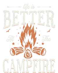 Funny Life Is Better At The Campfire Vintage Camping Camper Grommeted Golf Towel