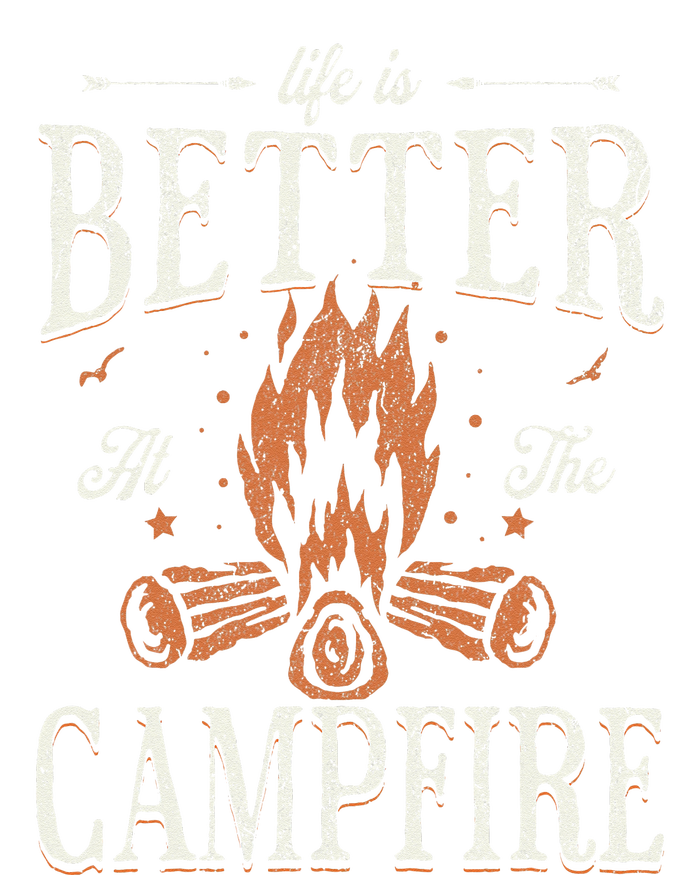 Funny Life Is Better At The Campfire Vintage Camping Camper Grommeted Golf Towel