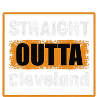 Straight Outta Cleveland Ohio USA Retro Distressed Womens CVC Long Sleeve Shirt