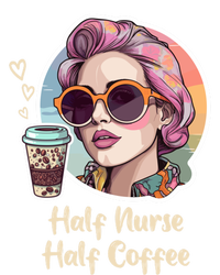 Half Nurse Half Coffee Addict Funny Vintage Pop Art Cute Gift Insulated Varsity Jacket