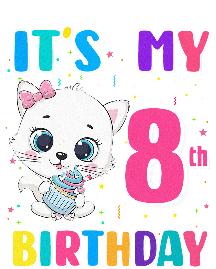 Its My 8th Birthday Girl Funny Cat Birthday 8 Year Old Magnet