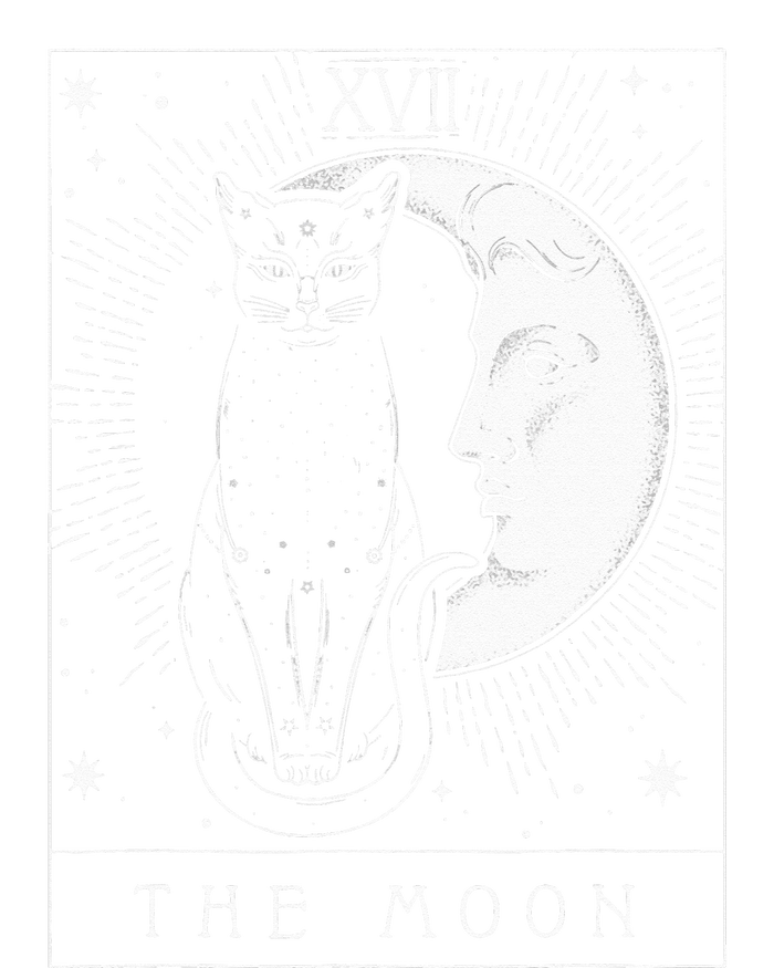 Tarot Card Crescent Moon And Cat Graphic Magnet