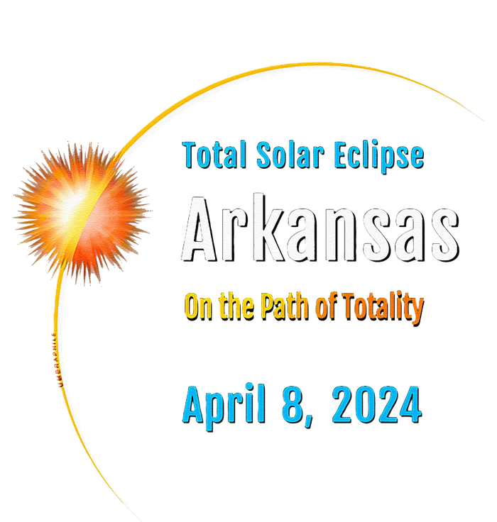 Arkansas AR Total Solar Eclipse 2024 Performance Fleece Hoodie