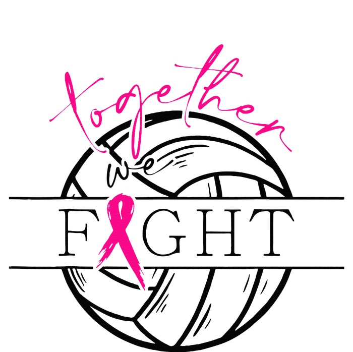 Breast Cancer Awareness Together We Fight Volleyball Pink PosiCharge Competitor Tank