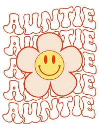 Retro Happy Face Aunt Auntie Groovy Daisy Flower Smile Face Sweatshirt