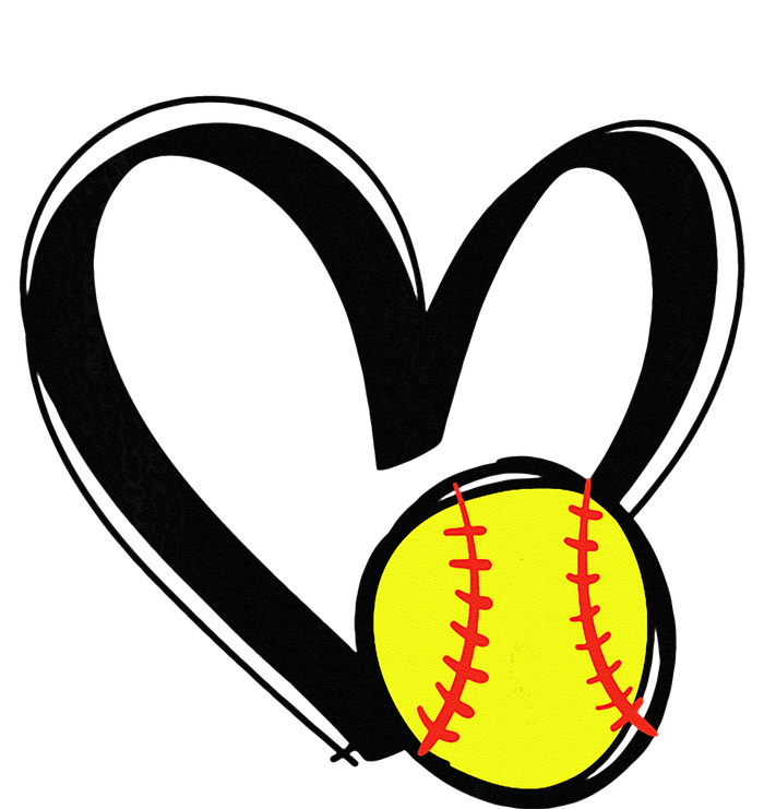 Love Softball Heart PosiCharge Competitor Tank