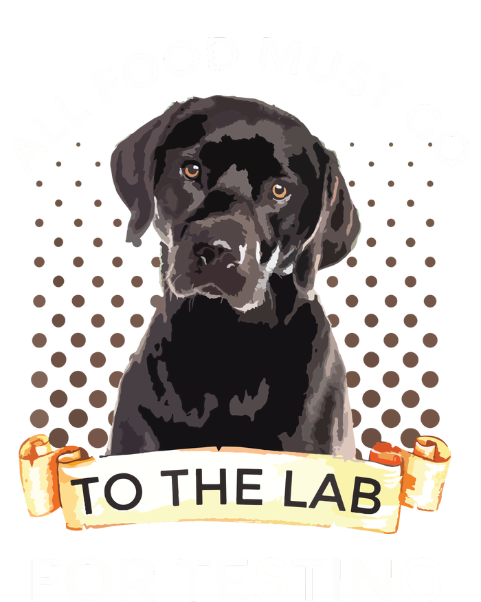 Labrador Gifts All Food Must Go To The Lab For Testing Women's Tri-Blend 3/4-Sleeve Raglan Shirt