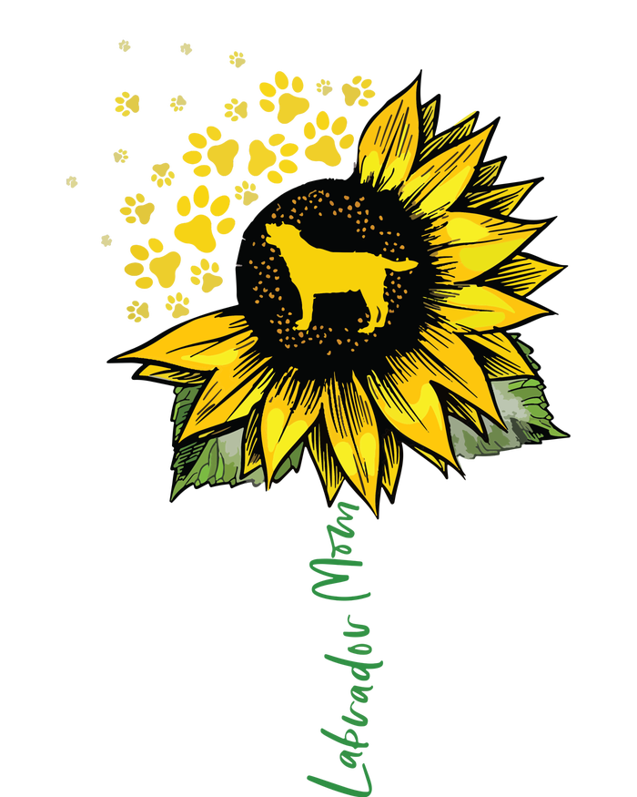 Labrador Mom Sunflower Labrador Retriever Gifts Dog Mom Mama V-Neck T-Shirt