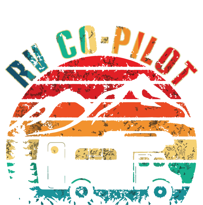 RV CoPilot Camping Funny Vintage Motorhome Travel Vacation V-Neck T-Shirt