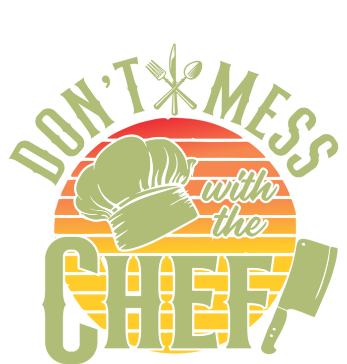 Funny Dont Mess With The Chef Retro Food Lover Cooking Gift Sustainable Knit Beanie