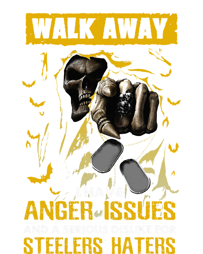 Walk Away I Have Anger Issues For Steelers Haters Skull Legacy Cool Fit Booney Bucket Hat