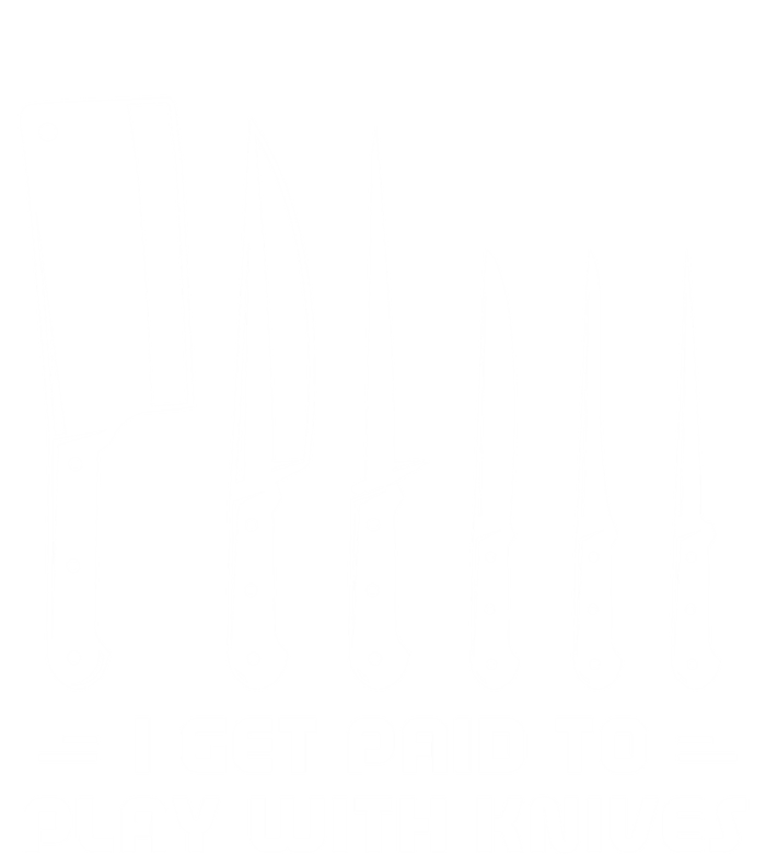 I Get Paid To Play With Knives Funny Gift Cook Cooking Sous Chef Gift Women's Long Sleeve Flannel Pajama Set 