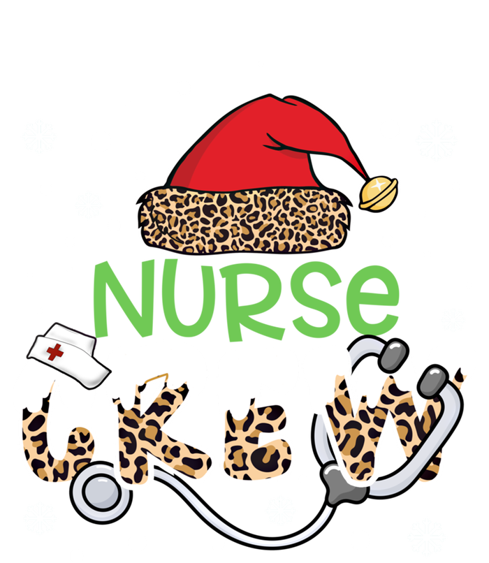 Nurse Crew Leopard Santa Hat Stethoscope Nurse Christmas Cute Gift Ladies Essential Flowy Tank