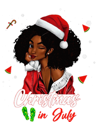 Santa African American Christmas in July Black Queen T-Shirt