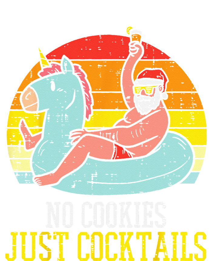 No Cookies Cocktails Santa Summer Christmas In July Xmas T-Shirt